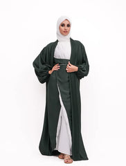 Green Wrap Saree Kimono