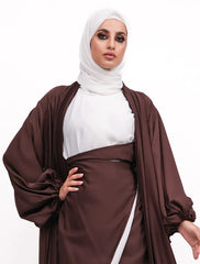 Chocolate Wrap Saree Kimono