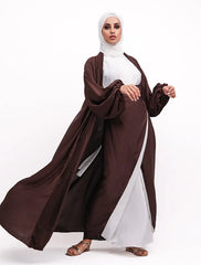 Chocolate Wrap Saree Kimono