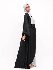 Black Wrap Saree Kimono