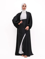 Black Wrap Saree Kimono
