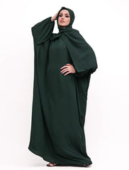 Green Instant Hoody Hijab Abaya