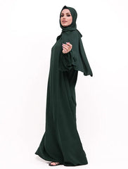 Green Instant Hoody Hijab Abaya