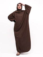 Brown Instant Hoody Hijab Abaya