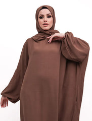 Mocha Instant Hoody Hijab Abaya