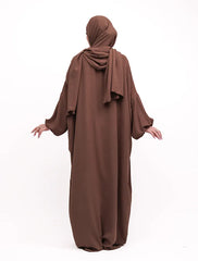 Mocha Instant Hoody Hijab Abaya