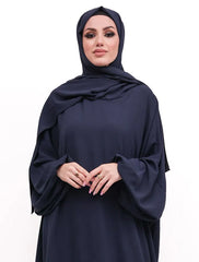Navy Instant Hoody Hijab Abaya