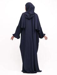 Navy Instant Hoody Hijab Abaya