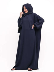 Navy Instant Hoody Hijab Abaya