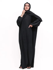 Black Instant Hoody Hijab Abaya