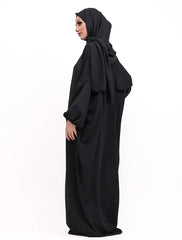 Black Instant Hoody Hijab Abaya