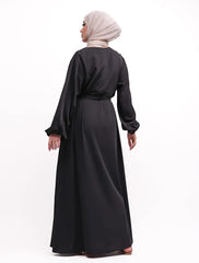Black Crepe Essential Abaya