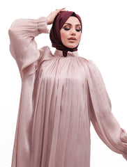 Pink Organza Umbrella Abaya