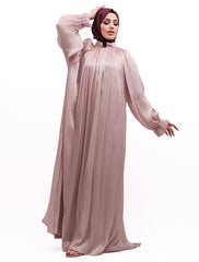 Pink Organza Umbrella Abaya