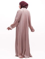 Pink Organza Umbrella Abaya