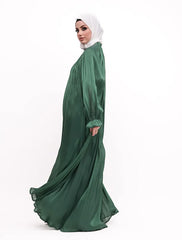 Green Organza Umbrella Abaya