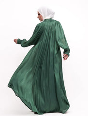 Green Organza Umbrella Abaya