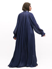 Navy Organza Umbrella Abaya