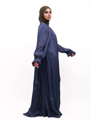 Navy Organza Umbrella Abaya