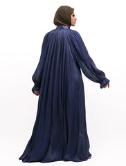 Navy Organza Umbrella Abaya