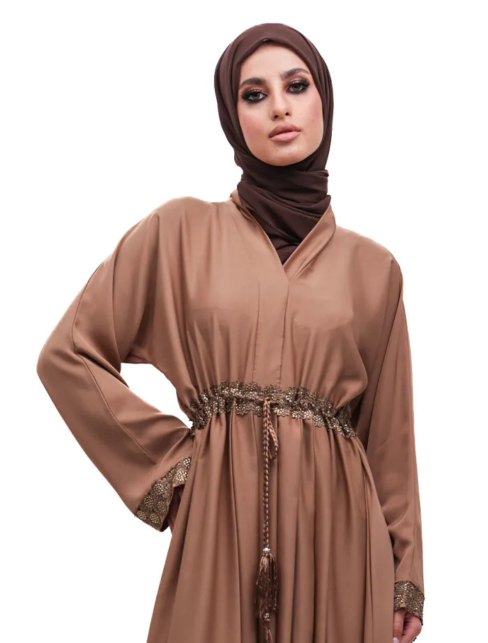 Mocha Aafreen Abaya
