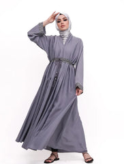 Grey Aafreen Abaya