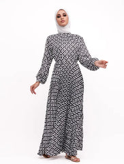 Print Satin Pleat Maxi SS19