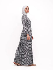 Print Satin Pleat Maxi SS19