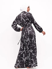 Print Satin Pleat Maxi SS20