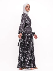 Print Satin Pleat Maxi SS20