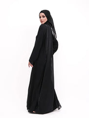 Black Badia Chiffon Abaya