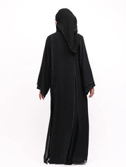 Black Badia Chiffon Abaya