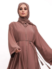 Mocha Badia Chiffon Abaya