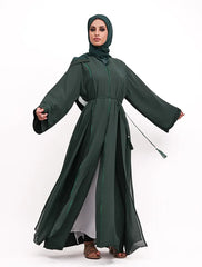 Green Badia Chiffon Abaya