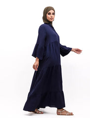 Navy Layered Maxi Shirt