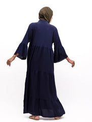 Navy Layered Maxi Shirt