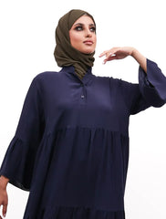 Navy Layered Maxi Shirt