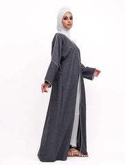Denim Linen Elegant Abaya