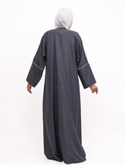 Denim Linen Elegant Abaya
