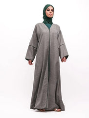 Mocha Linen Elegant Abaya
