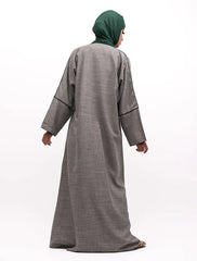 Mocha Linen Elegant Abaya