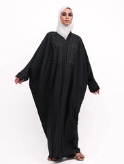 Black Urfi Batwing Abaya