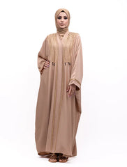 Beige Urfi Batwing Abaya