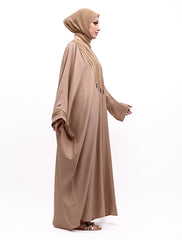 Beige Urfi Batwing Abaya