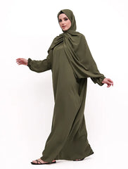 Olive Instant Hijab Abaya