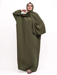 Olive Instant Hijab Abaya