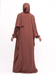 Mocha Instant Hijab Abaya