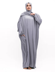 Blue Instant Hijab Abaya